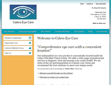 Tablet Screenshot of caleraeyecare.com